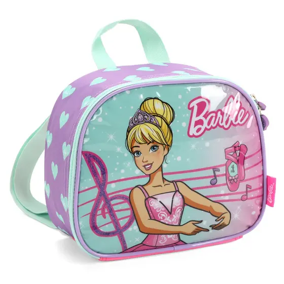 Merendeira Escolar Térmica Infantil Juvenil Barbie Bailarina Boneca Love Lancheira Alça Costa