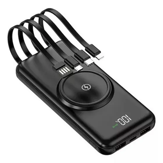 CARREGADOR BATERIA POWER BANK 10000MHA INDUÇÃO UNIVERSAL