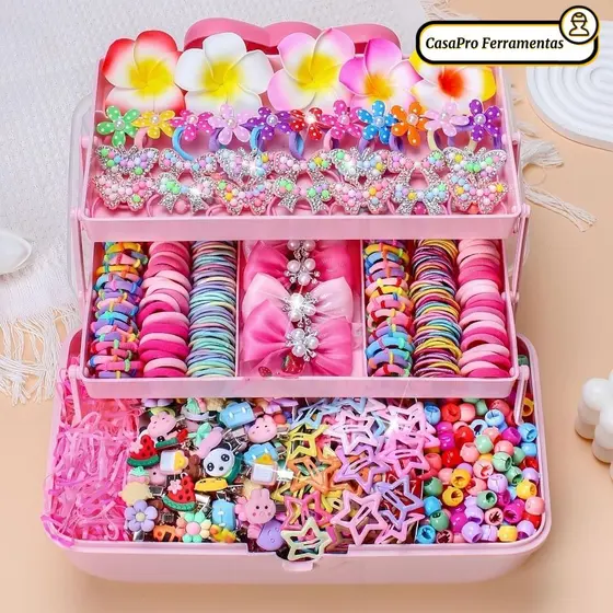 Conjunto De Acessórios De Cabelo SUNSHINY , Faixas Coloridas Elásticas Altas Para Meninas , Grampos Sem Danos