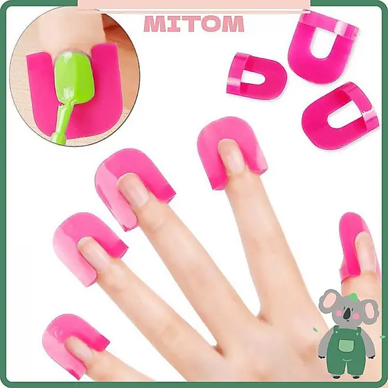MITOM 26pcs Molde De Esmalte De Unhas Manicure Protetor De Dedos