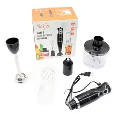 Mixer 4 em 1 Portátil 400W  HAND BLENDER NF-8009S– Batedor, Triturador, Copo e Fouet Elétrico Multifuncional