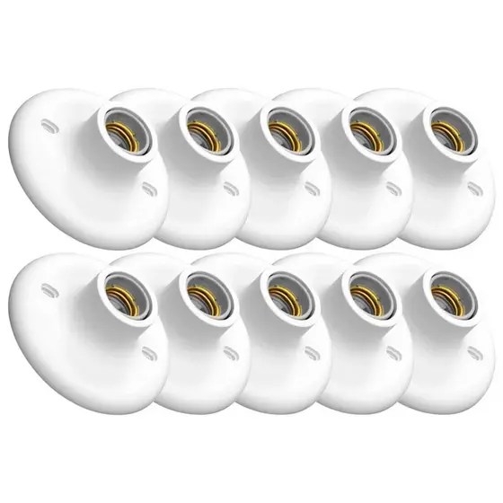 Kit 10 Bocal de Lâmpada Moderno Fácil Instalação E27