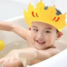 Touca de Banho Impermeável Coroa Boné Chapéu Infantil para Criança