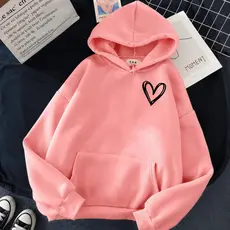 Blusa de Frio Feminino Fofo Moletom De Coração Feminino Casaco Feminino