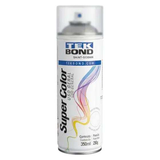 Verniz Spray Fosco Tekbond 350ml Uso Geral Super Color Proteção Madeira Metal Incolor