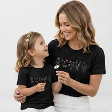 KIT 2 T-shirt Tal Mãe Tal filha Camisetas Combinando adulto Infantil Roupa Mãe e Filha 100% Algodão Confortável