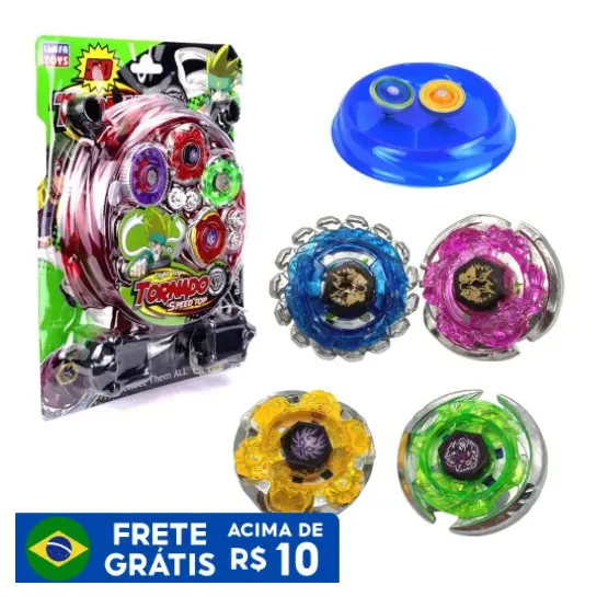 Kit Beyblade Metal Com Led 5D Luz Com Lançadores Arena Para Combate Brinquedo Pião/WJ23