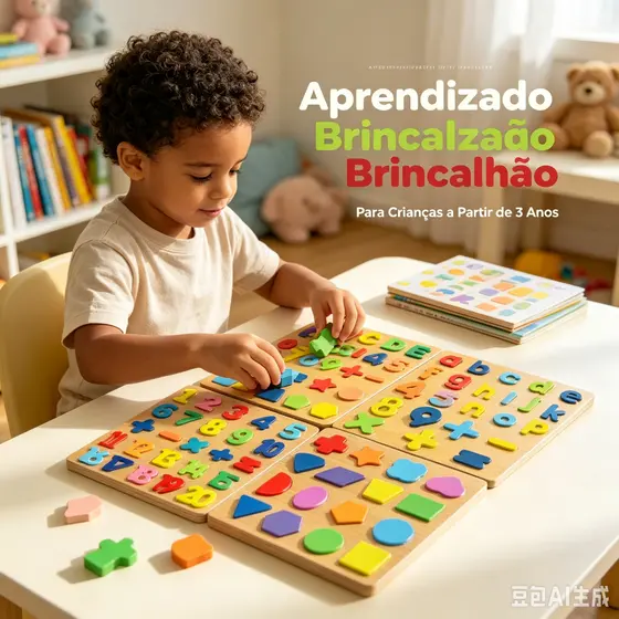 2 KIT Quebra-Cabeça de Madeira 3d Brinquedo Educativo e Pedagógico Letras Formas e Numeros