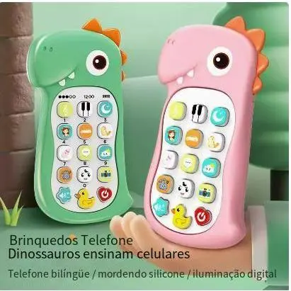 Telefone Infantil Musical Brinquedo Celular Mordedor Educativo Com Luz