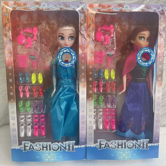 Boneca Frozen Elsa e Anna Musical Articulada 30cm Infantil com acessórios