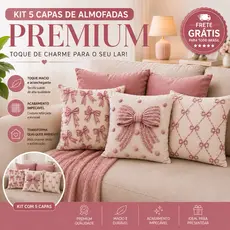🌸 Kit 5 Capas de Almofadas Premium Estampadas Decorativas 45x45 Para Sofá Sala Quarto