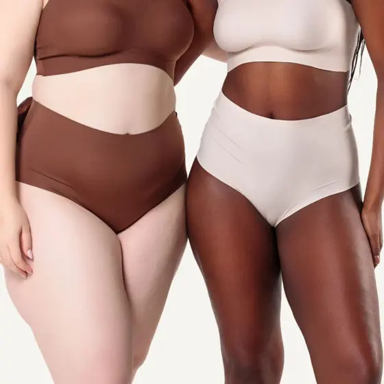 Calcinha Segunda Pele Cós Alto Skin UP Sem Costura com Grafeno Invisível na Roupa Toda Up