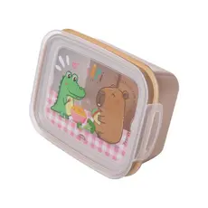 Lancheira Escolar Marmita Capivara Infantil Divisória 850ml