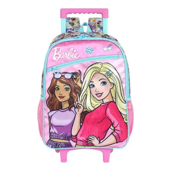 Mochila De Rodinhas E Alça Costal Barbie Original Luxcel