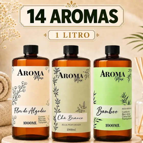 Água perfumada para tecidos roupas Cortinas lençóis Ambiente 1000 ml 1L Aromas Aromatizador de ambiente Cheiro duradouro