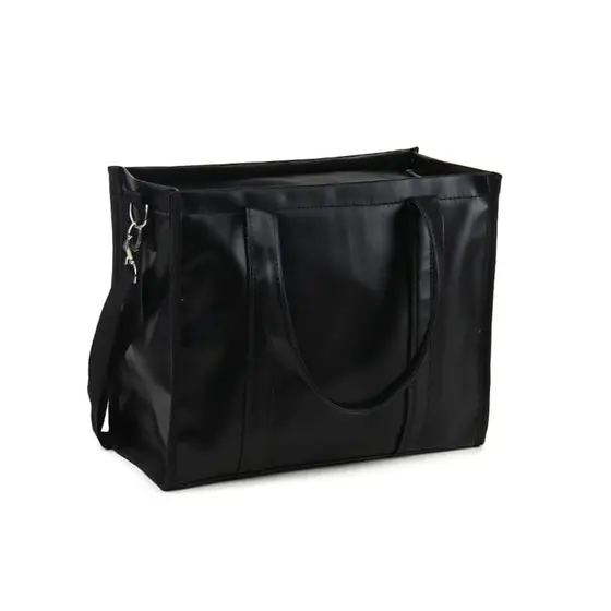 Bolsa Tote Midi com Alça Preta