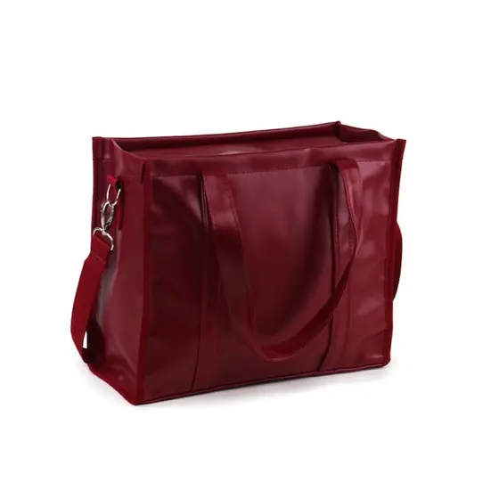 Bolsa Tote Midi com Alça Vermelho Cereja