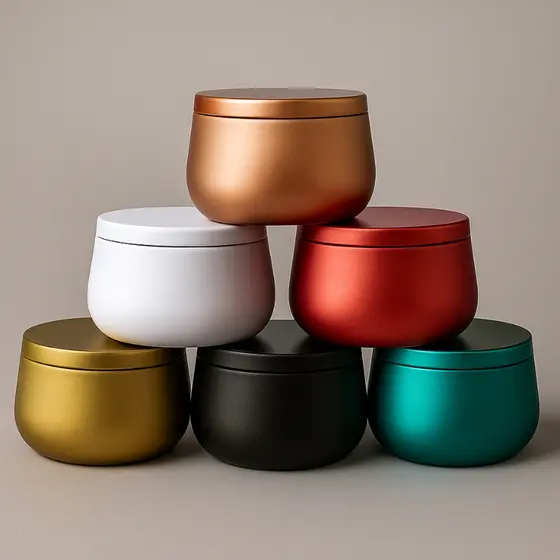 Kit 24 Frascos De Metal 120ml Para Velas Artesanais Aromáticas em Latas