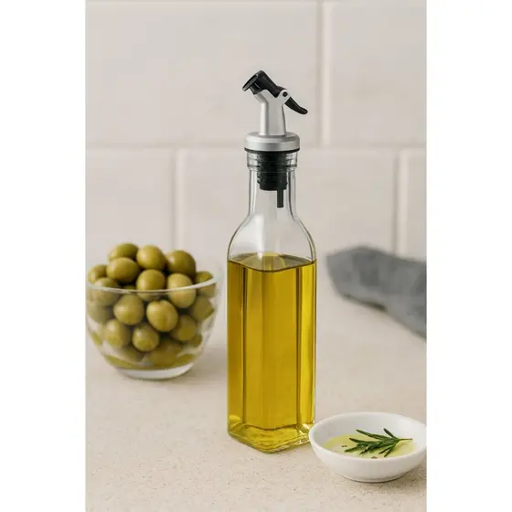 1 Ou 2 Galheteiro De Vidro 250ml Porta Azeite Óleo Shoyu Com Bico Dosador Conjunto Porta Condimento