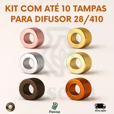 1, 2 Ou 10 Tampas para difusor 28/410 Luxo Com Furo Plástico ABS para Aromatizador de Ambiente
