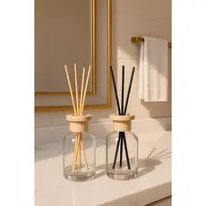 Kit 2 Difusor 200 ML Aromatizador em Vidro com Tampa Decorativo de Ambiente Copacabana com Varetas