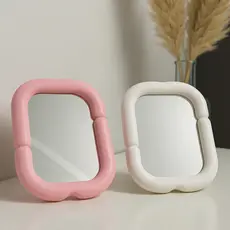 Espelho Decorativo de Mesa com Bordas Pequeno Moderno Maquiagem