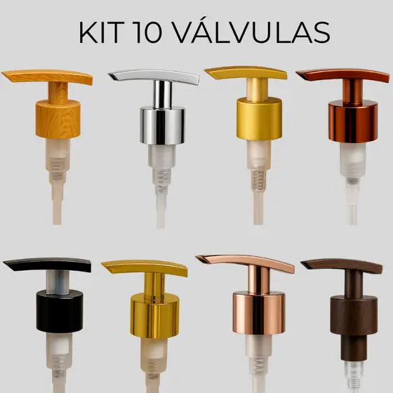 Kit 10 Válvulas Pump Bico Super Luxo 28/410 Acompanha Trava para Frascos Diversos