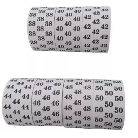 Etiqueta de papel - Numeração 0 ao 60 - 1.000 unidades