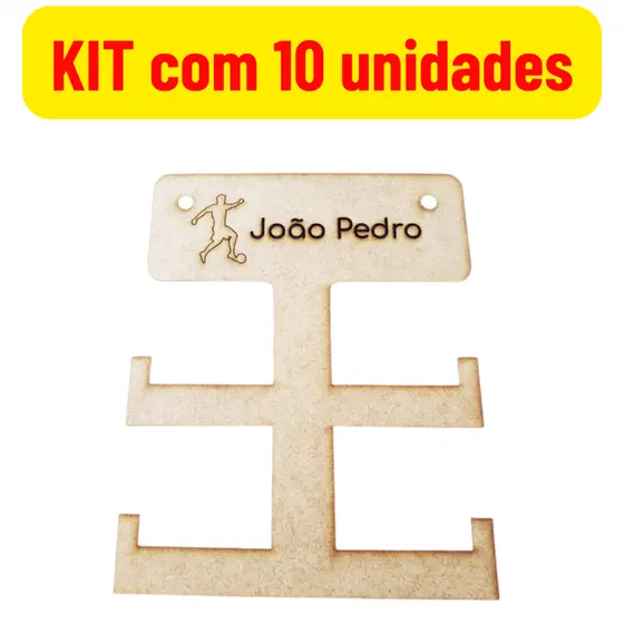 KIT 10 Mini Porta Medalhas MDF Cru - 3mm