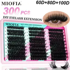 MIOFIA 30D-100D Conjunto de cílios de comprimento misto 30 fileiras de cílios enxertados multilinhas de grau profissiona