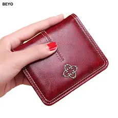 Mini Carteira De Couro PU Para Mulheres , Bolsa Pequena Retrô Com Porta-Moedas