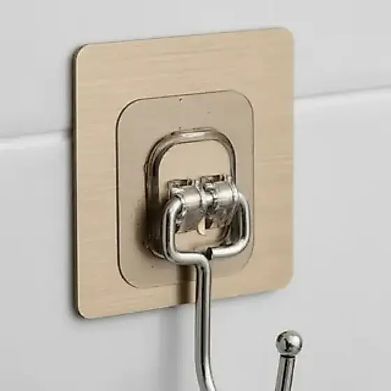 10 Peças Gancho 7x7Cm Adesivo Parede Multi Funcional Autocolante Casa Cozinha Quarto Banheiro Organizado Suporta 10Kg