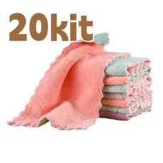 20 KIT Pano de Limpeza Microfibra com Super Absorção de Água