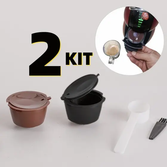 2 Cápsula Café Reutilizável Dolce Gusto Recarregável Refrescante Efectivo Promoção