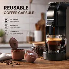 Kit C/6 Capsula Reutilizável Dolce Gusto Com Filtro Da Cápsula De Café Recarregáveis