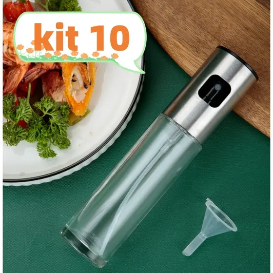 10 Pcs Spray Pulverizador Vidro Borrifador Azeite Vinagre Essenciais De Pratos Cozinha Promoção
