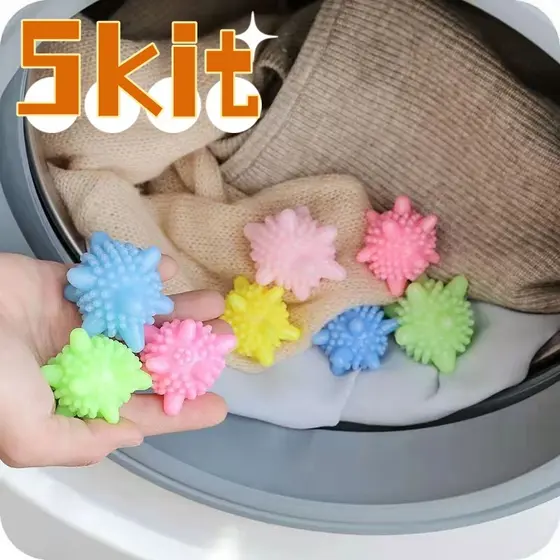 5 Pcs Roupas Limpeza Bola Esferas Bolinhas Bate Roupas Bola De Lavanderia Para Máquina De Lavar Reutilizável Pvc Bola Promoção das vendas