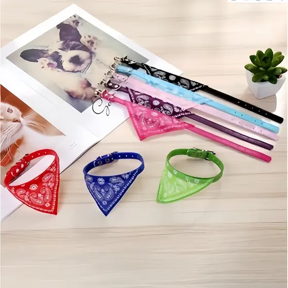 9  Uni Coleira Bandana Gato/Cachorro Filhote - Coleira Para Gato - Coleira Cachorro
