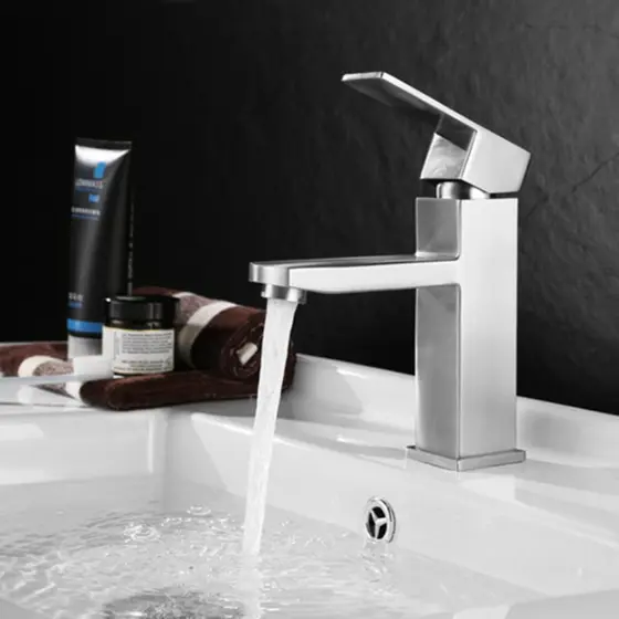 Banheiro Inox Monocomando Moderna Abs Luxo  De Volta Cromo Premium Torneira Banheiro Inox
