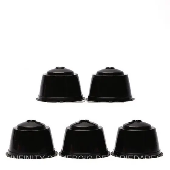 2/3/4 Pcs CáPsula Café ReutilizáVel TrêS CoraçõEs/Dolce Gusto Preto PromoçãO