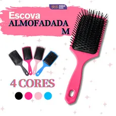 Escova Raquete Almofadada para Cabelos tamanho M
