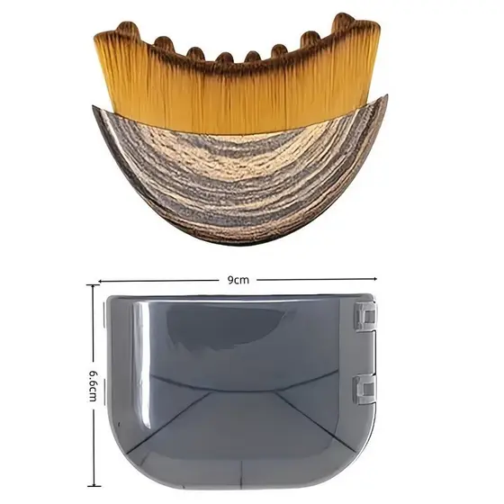 Escova Facial para Contorno Linfático com Estojo, Ferramenta Ergonômica de Drenagem para Rosto, Queixo e Pescoço, Ajustá