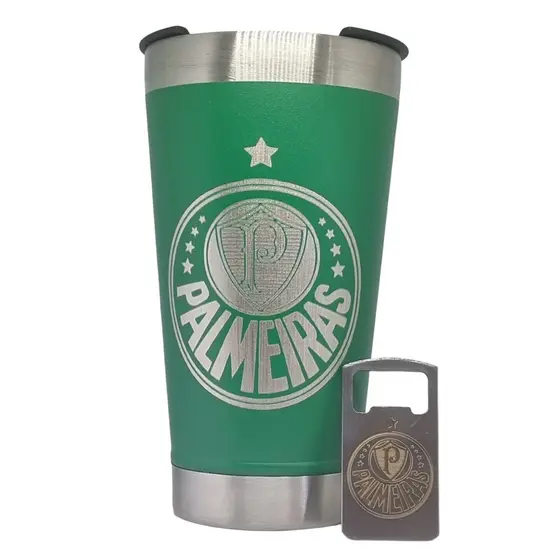 Copo Térmico Cerveja Palmeiras Escudo no Abridor