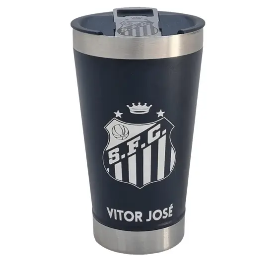 Copo Térmico Cerveja Santos Gravação do Escudo no Abridor