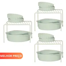 Kit Organizador Armário Cozinha Prateleira Aramado 3 un 22cm
