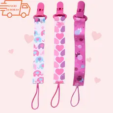 KIT Prendedor de Chupeta para Bebê em Tecido com Clip