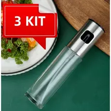 3 Spray Pulverizador Vidro Inox Borrifador Azeite Vinagreessenciais De Cozinha Promoções
