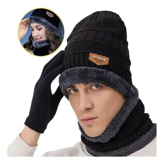 Touca Gorro Forrada Térmica Unissex Frio Intenso Inverno Diversas Cores Lã Acrílica Quentinha