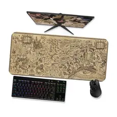 Mouse Pad Gamer Grande  Harry Potter Mapa do Mundo 1  90x40 80x40 60x40 70x30 45x40