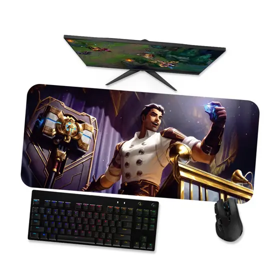 Mouse Pad Gamer Grande LoL Arcane Jayce 1  LoL 90x40 80x40 60x40 70x30 45x40